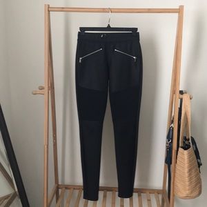 Express black Moto faux vegan leather legging